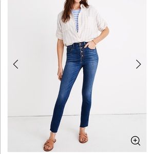 madewell 10" high rise skinny crop